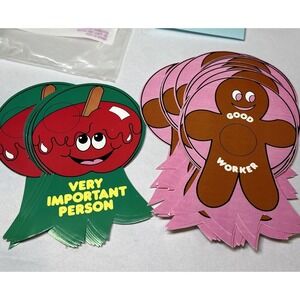 35 CTP '81 SCRATCH & SNIFF PAPER AWARD RIBBONS VERY IMPORTANT PERSON CANDY APPLE